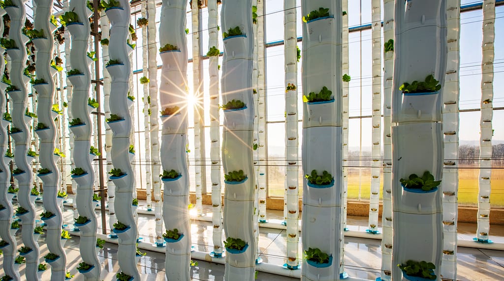 Vertical garden of plans for agri-business