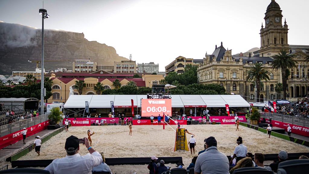 Grand Parade as a beach court for the Beach Pro Tour 2022