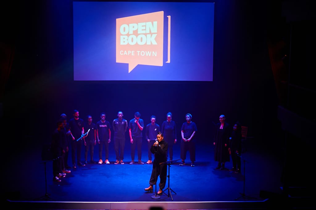 Performance on stage during Open Book Festival
