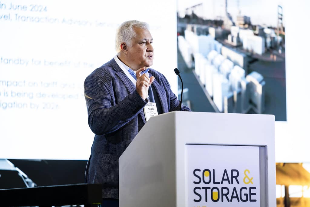 Solar & Storage Live speaker on stage