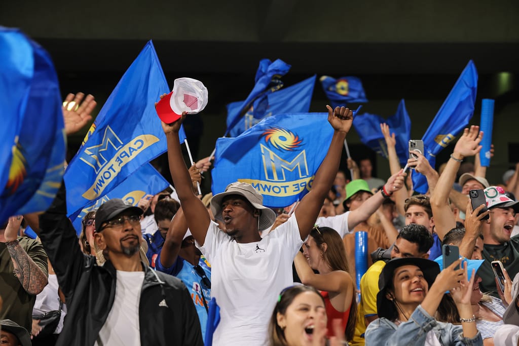 MI Cape Town fans at Newlands Cricket ahead of the SA20 match between MI Cape Town and Joburg Super Kings
