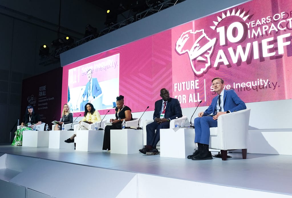 Africa Women Innovation & Entrepreneurship Forum panel discussion at 10th edition on stage
