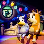 Bluey's Big Play - Bluey and Chilli on stage during show