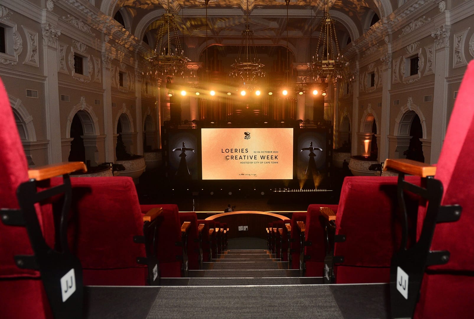 Cape Town City Hall set-up for the Loerie Awards during Loeries Creative Week