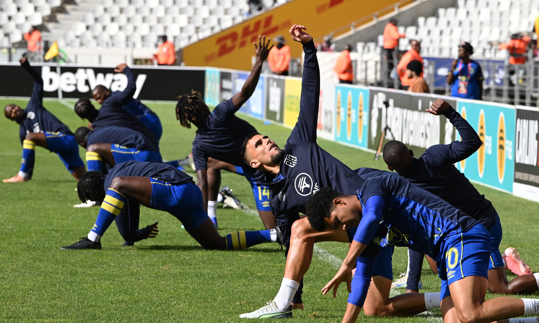 Cape Town City FC warm ups at DHL Stadium